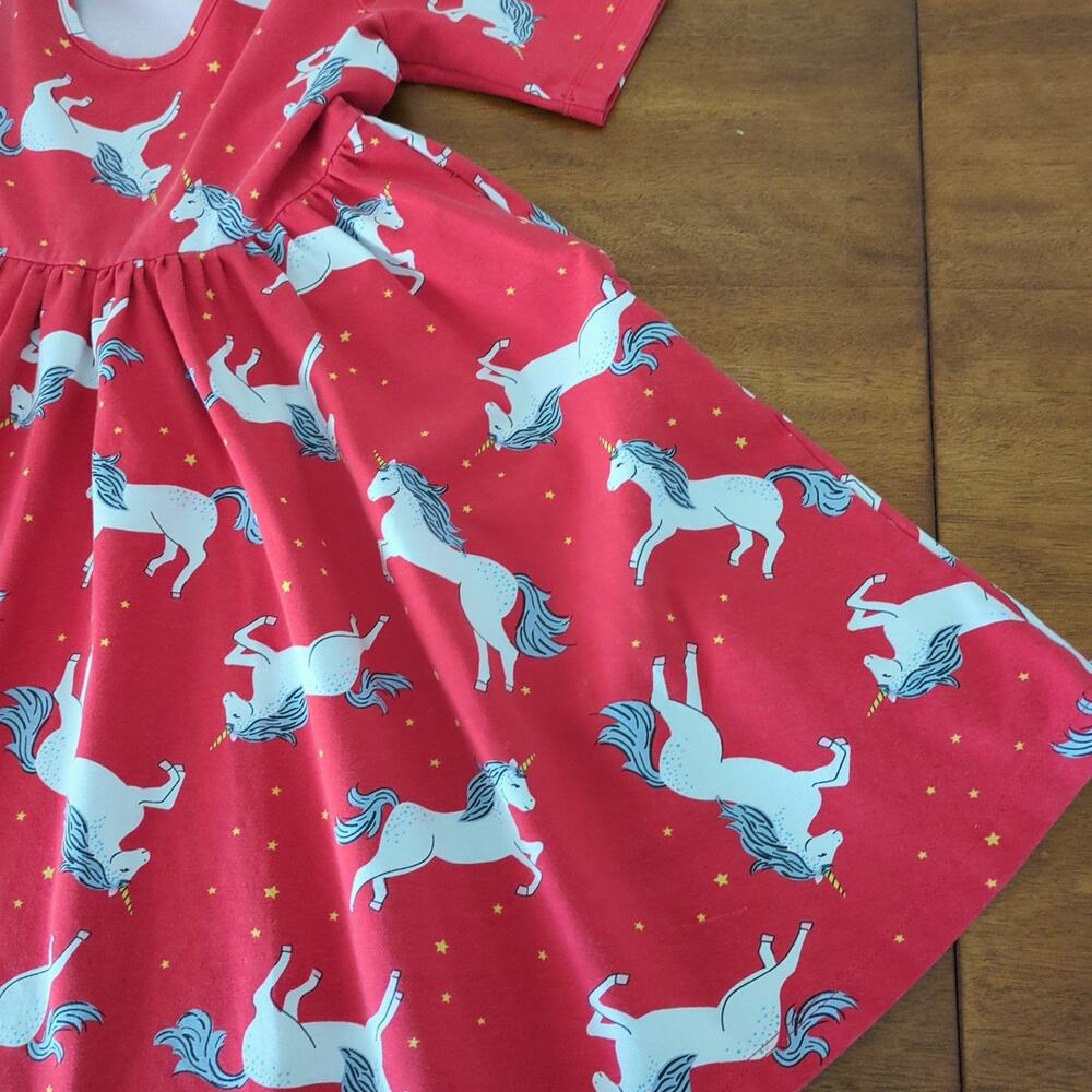 Hannah Andersson Magical Festival Unicorn Cotton Skater Dress size 6/7 GUC - Picture 11 of 12